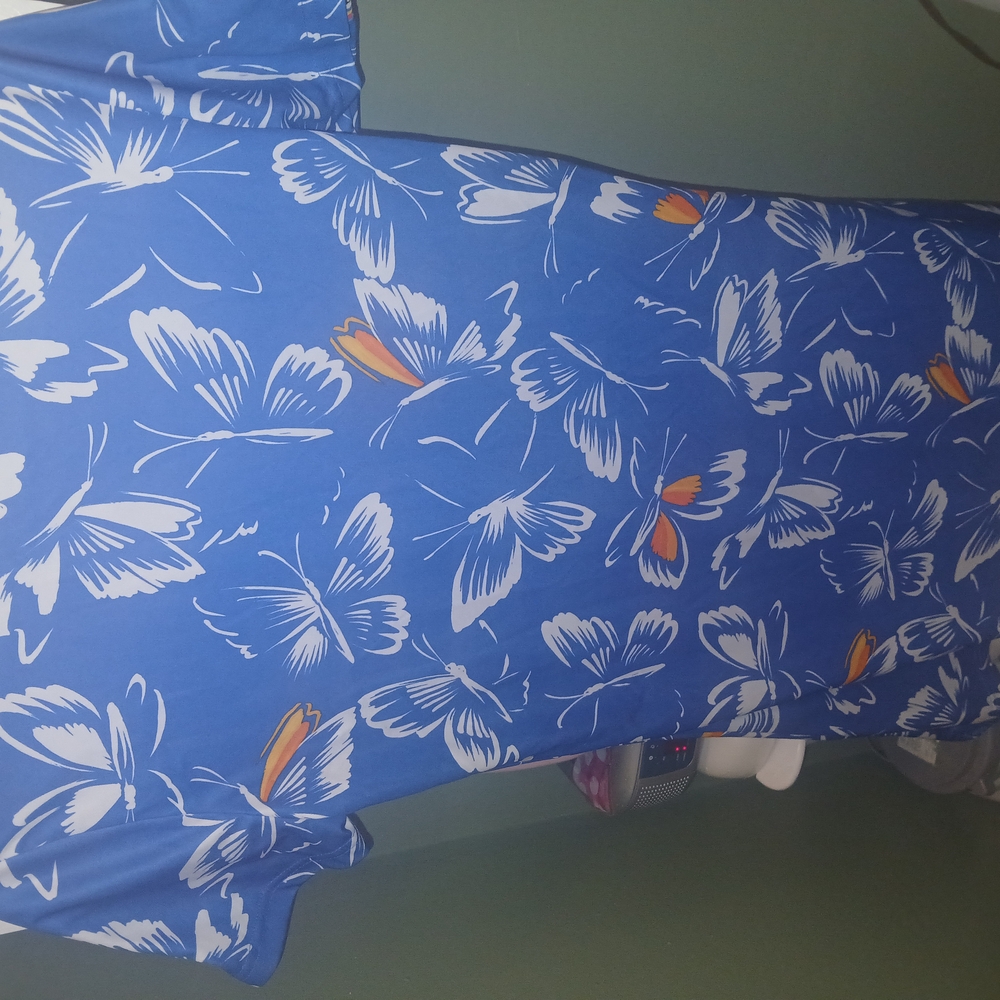 Asymmetrical Blue Butterfly Dress